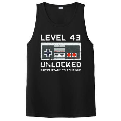 43 Year Old FortyThree Birthday Gift Level 43 Unlocked Game PosiCharge Competitor Tank