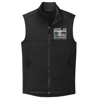 43 Year Old FortyThree Birthday Gift Level 43 Unlocked Game Collective Smooth Fleece Vest