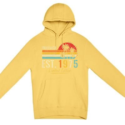 48 Years Old Vintage Est 1975 Limited Edition 48th Birthday Premium Pullover Hoodie