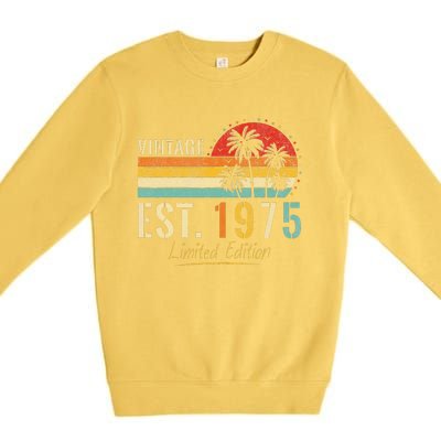 48 Years Old Vintage Est 1975 Limited Edition 48th Birthday Premium Crewneck Sweatshirt