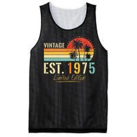 48 Years Old Vintage Est 1975 Limited Edition 48th Birthday Mesh Reversible Basketball Jersey Tank