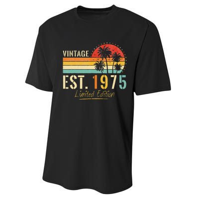 48 Years Old Vintage Est 1975 Limited Edition 48th Birthday Performance Sprint T-Shirt