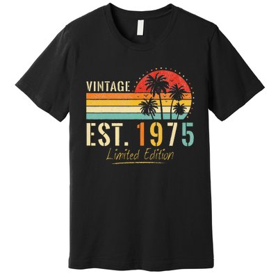 48 Years Old Vintage Est 1975 Limited Edition 48th Birthday Premium T-Shirt