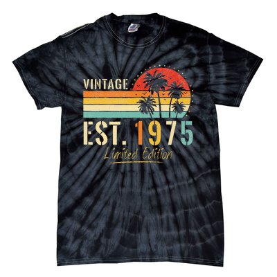 48 Years Old Vintage Est 1975 Limited Edition 48th Birthday Tie-Dye T-Shirt