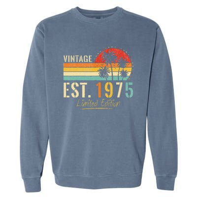 48 Years Old Vintage Est 1975 Limited Edition 48th Birthday Garment-Dyed Sweatshirt