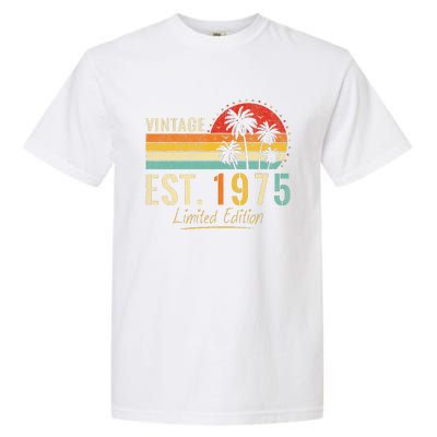 48 Years Old Vintage Est 1975 Limited Edition 48th Birthday Garment-Dyed Heavyweight T-Shirt