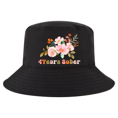 4 Years Sober Gift Sober Anniversary Gift Sobriety Gift Recovery Soberversary Cool Comfort Performance Bucket Hat