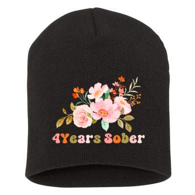 4 Years Sober Gift Sober Anniversary Gift Sobriety Gift Recovery Soberversary Short Acrylic Beanie