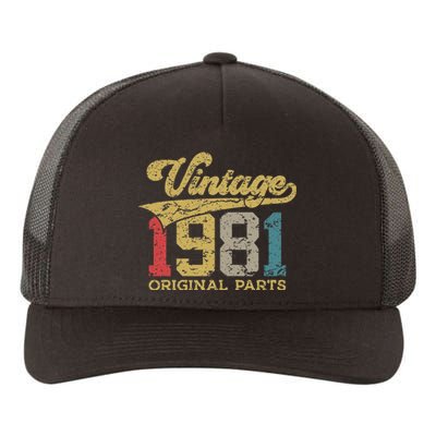 42 Years Vintage 1981 Retro 42th Birthday Yupoong Adult 5-Panel Trucker Hat