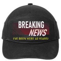 40 Year Work Anniversary 40th Employee Appreciation 7-Panel Snapback Hat