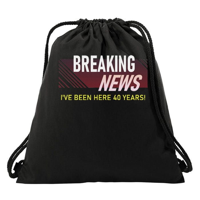 40 Year Work Anniversary 40th Employee Appreciation Drawstring Bag