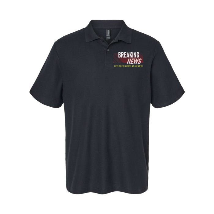 40 Year Work Anniversary 40th Employee Appreciation Softstyle Adult Sport Polo