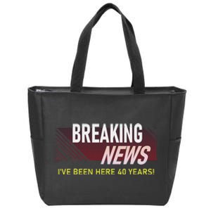 40 Year Work Anniversary 40th Employee Appreciation Zip Tote Bag