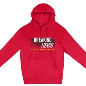 40 Year Work Anniversary 40th Employee Appreciation Premium Pullover Hoodie