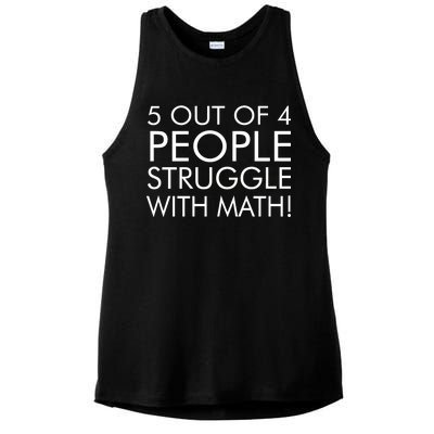 5 Out Of 4 People Struggle With Math Ladies PosiCharge Tri-Blend Wicking Tank