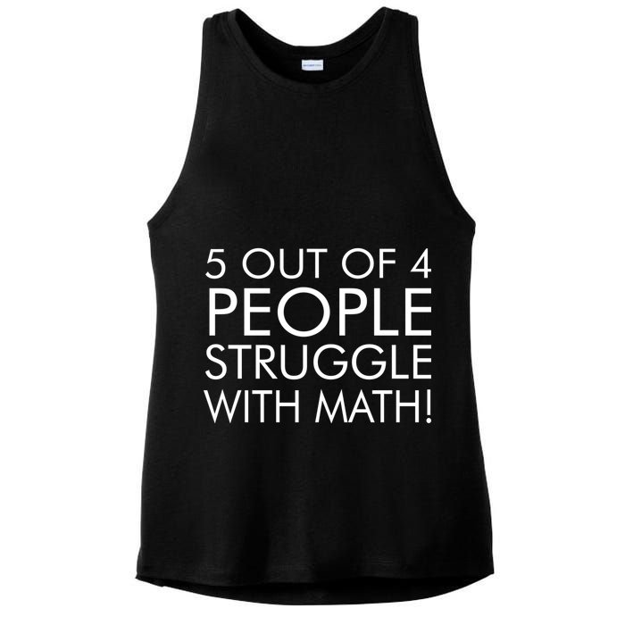5 Out Of 4 People Struggle With Math Ladies PosiCharge Tri-Blend Wicking Tank