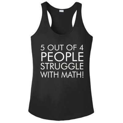 5 Out Of 4 People Struggle With Math Ladies PosiCharge Competitor Racerback Tank