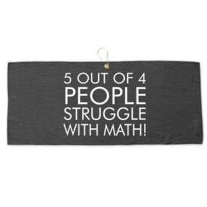 5 Out Of 4 People Struggle With Math Large Microfiber Waffle Golf Towel