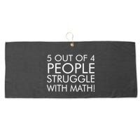 5 Out Of 4 People Struggle With Math Large Microfiber Waffle Golf Towel