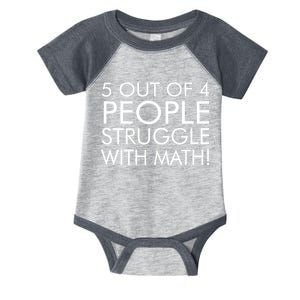 5 Out Of 4 People Struggle With Math Infant Baby Jersey Bodysuit