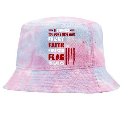 5 Things You Do Not Mess With Pro America Tie-Dyed Bucket Hat