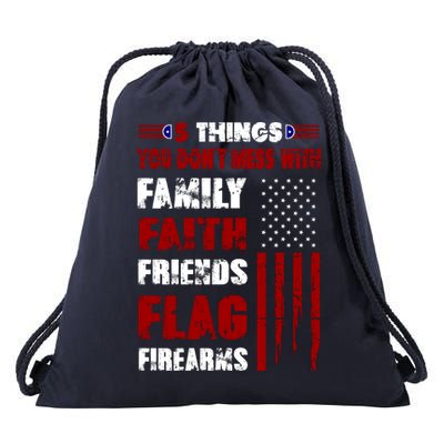 5 Things You Do Not Mess With Pro America Drawstring Bag