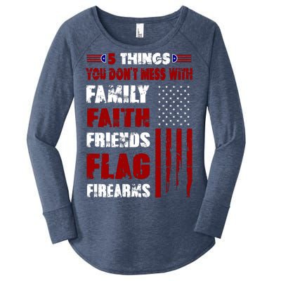 5 Things You Do Not Mess With Pro America Women's Perfect Tri Tunic Long Sleeve Shirt