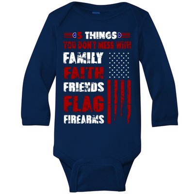 5 Things You Do Not Mess With Pro America Baby Long Sleeve Bodysuit