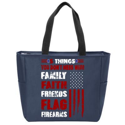 5 Things You Do Not Mess With Pro America Zip Tote Bag