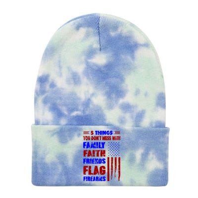 5 Things You Do Not Mess With Pro America Tie Dye 12in Knit Beanie