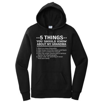 5 Things You Should Know About My Crazy Grandma Women's Pullover Hoodie