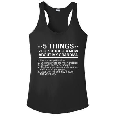 5 Things You Should Know About My Crazy Grandma Ladies PosiCharge Competitor Racerback Tank