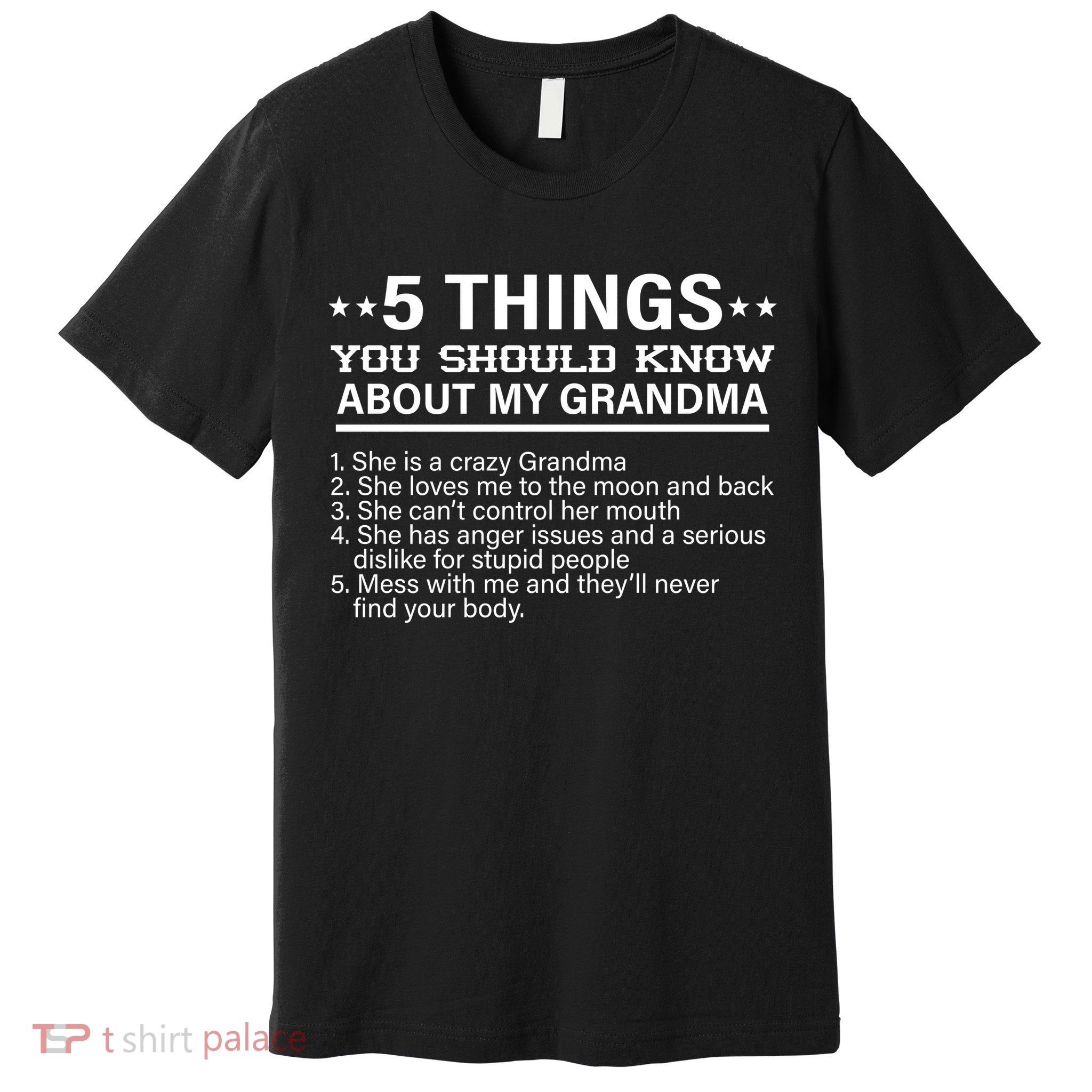5 Things You Should Know About My Crazy Grandma Premium T-Shirt