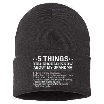 5 Things You Should Know About My Crazy Grandma Sustainable Knit Beanie