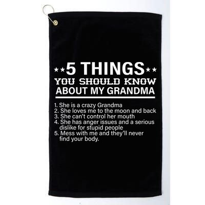 5 Things You Should Know About My Crazy Grandma Golf Towel