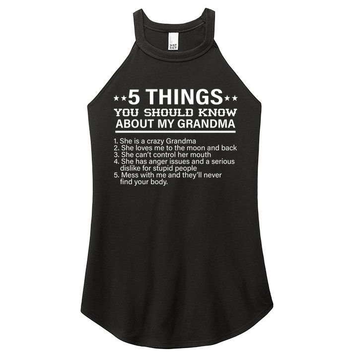5 Things You Should Know About My Crazy Grandma Women's Perfect Tri Rocker Tank