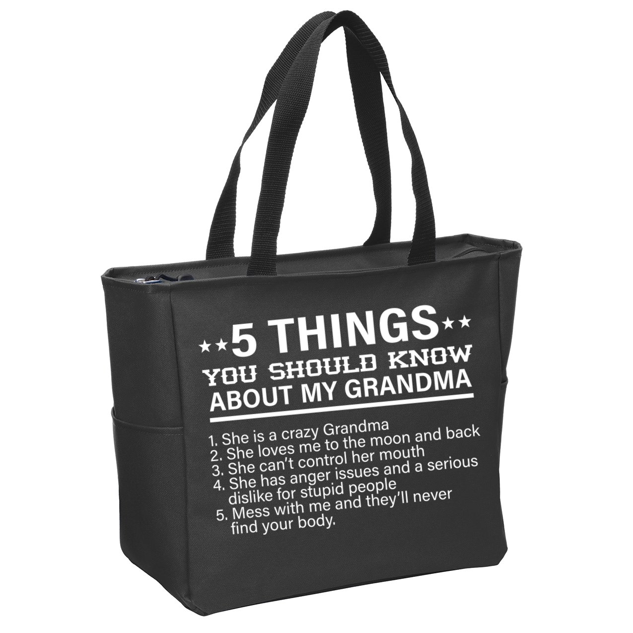 5 Things You Should Know About My Crazy Grandma Zip Tote Bag