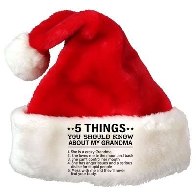 5 Things You Should Know About My Crazy Grandma Premium Christmas Santa Hat