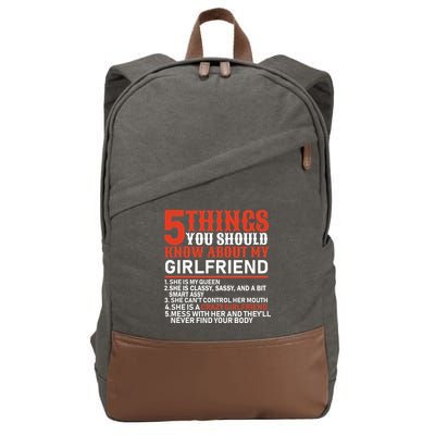 5 Things You Should Know About My Girlfriend Cotton Canvas Backpack