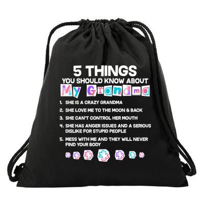 5 Things You Should Know About My Grandma Drawstring Bag