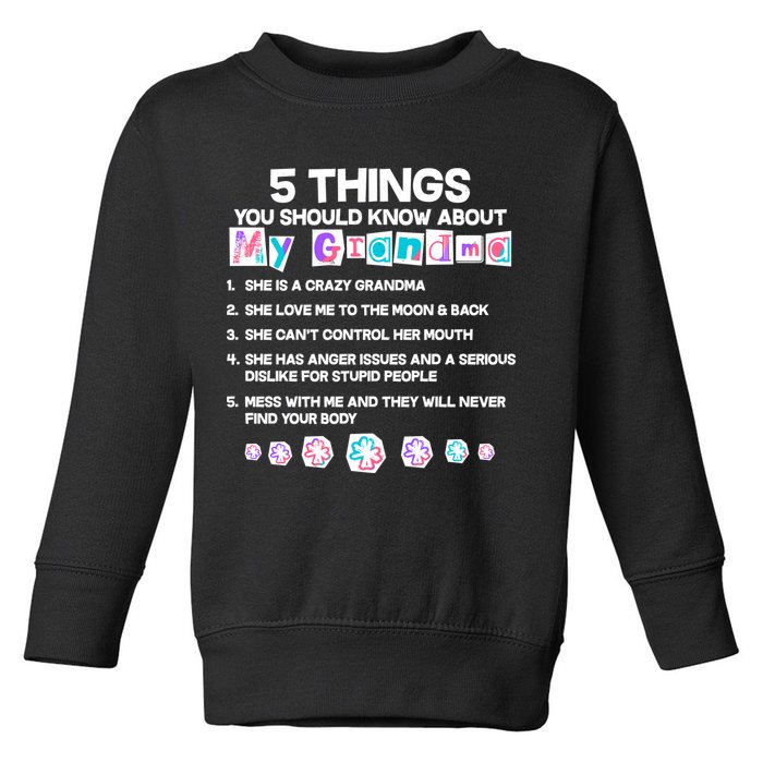 5 Things You Should Know About My Grandma Toddler Sweatshirt