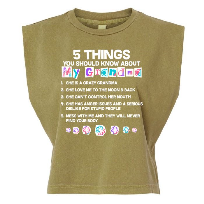 5 Things You Should Know About My Grandma Garment-Dyed Women's Muscle Tee