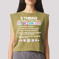 5 Things You Should Know About My Grandma Garment-Dyed Women's Muscle Tee