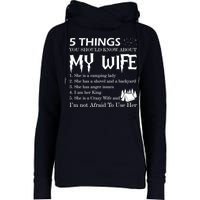 5 Things You Should Know About My Wife Womens Funnel Neck Pullover Hood