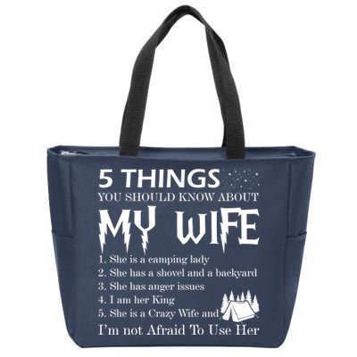 5 Things You Should Know About My Wife Zip Tote Bag