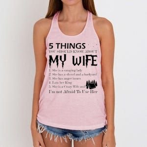 5 Things You Should Know About My Wife Women's Knotted Racerback Tank