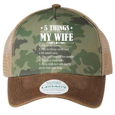 5 Things You Should Know About My Wife Funny Legacy Tie Dye Trucker Hat