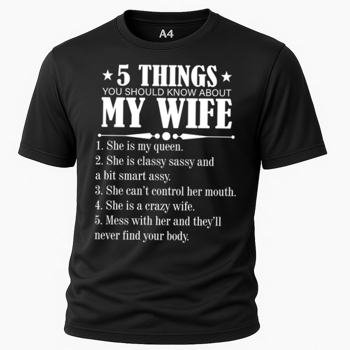 5 Things You Should Know About My Wife Funny Cooling Performance Crew T-Shirt