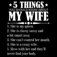 5 Things You Should Know About My Wife Funny Cooling Performance Crew T-Shirt