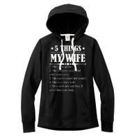 5 Things You Should Know About My Wife Funny Women's Fleece Hoodie